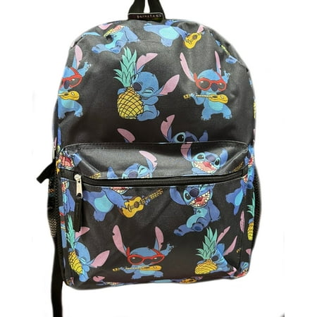 Disney Stitch All Over Print 16" Backpack- Black