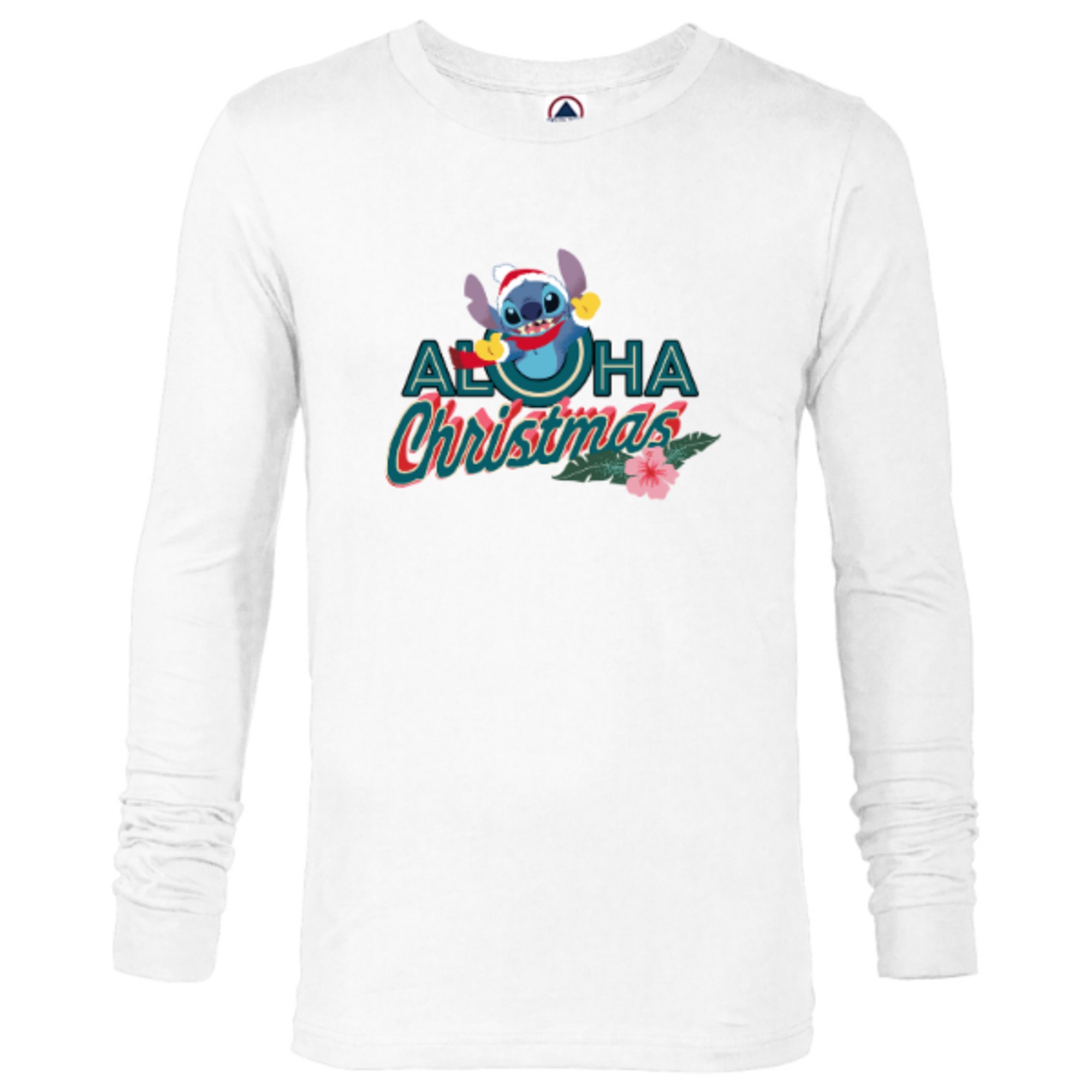 Disney Stitch Aloha Christmas Holiday Standard - Long Sleeve T-Shirt for  Men – Customized-White