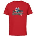 thumbnail image 1 of Disney Stitch Aloha Christmas Holiday Standard - Short Sleeve Cotton T-Shirt for Adults - Customized-Red, 1 of 5