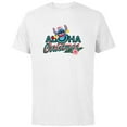 thumbnail image 1 of Disney Stitch Aloha Christmas Holiday Standard - Short Sleeve Cotton T-Shirt for Adults - Customized-White, 1 of 5
