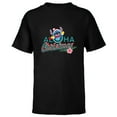 thumbnail image 1 of Disney Stitch Aloha Christmas Holiday Standard - Short Sleeve T-Shirt for Kids – Customized-Black, 1 of 5