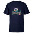 thumbnail image 1 of Disney Stitch Aloha Christmas Holiday Standard - Short Sleeve T-Shirt for Kids – Customized-Navy, 1 of 5