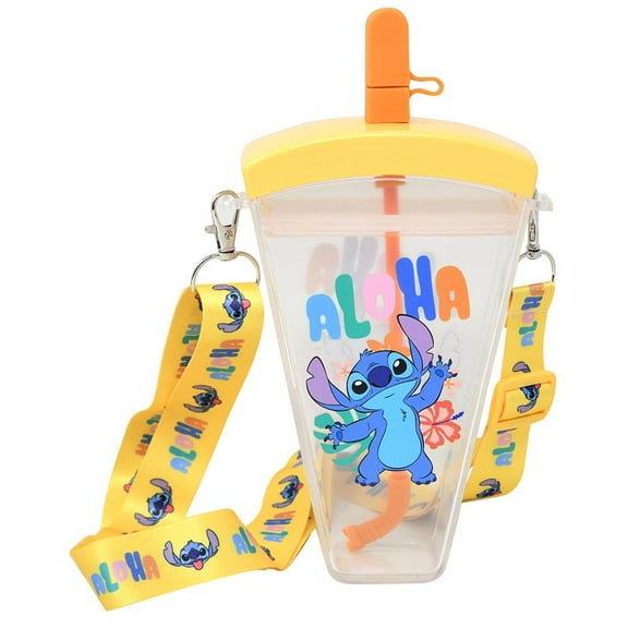 Disney Stitch Aloha Novelty Wedge Shaped Bottle with Lanyard OSFA