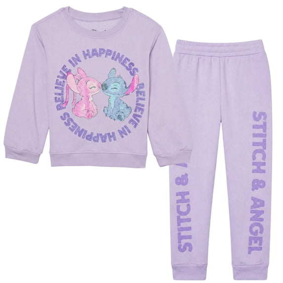Disney Stitch & Angel Front & Back Sweatshirt & Jogger Set