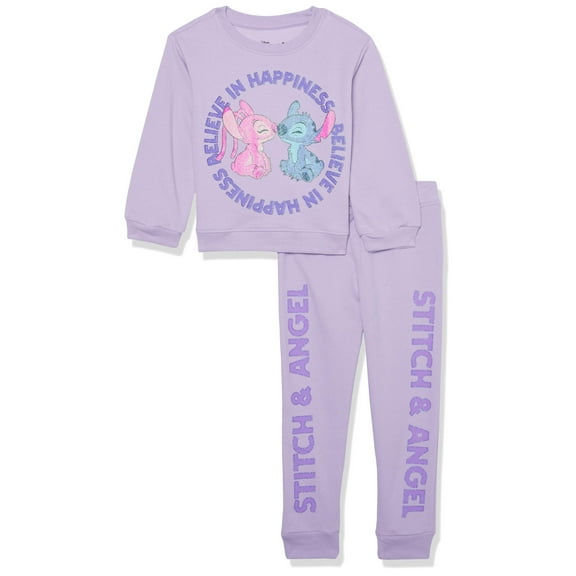Disney Stitch & Angel Front & Back Sweatshirt & Jogger Set