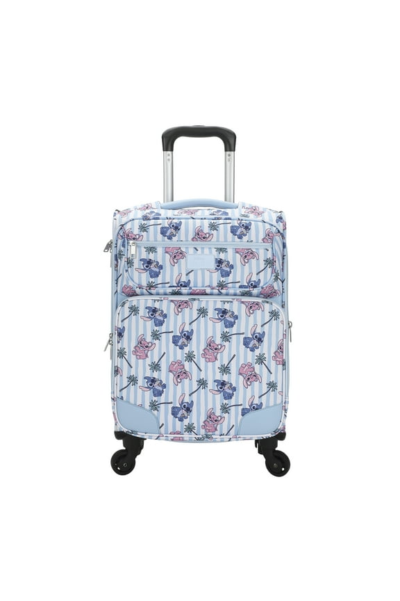 Disney Stitch & Angel Ice Cream Blue 20" Adult Softside Rolling Luggage