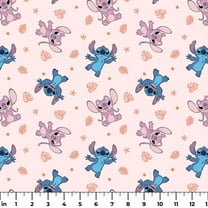 Disney Stitch & Angel Soft Tropics Cotton Fabric (1 yard)