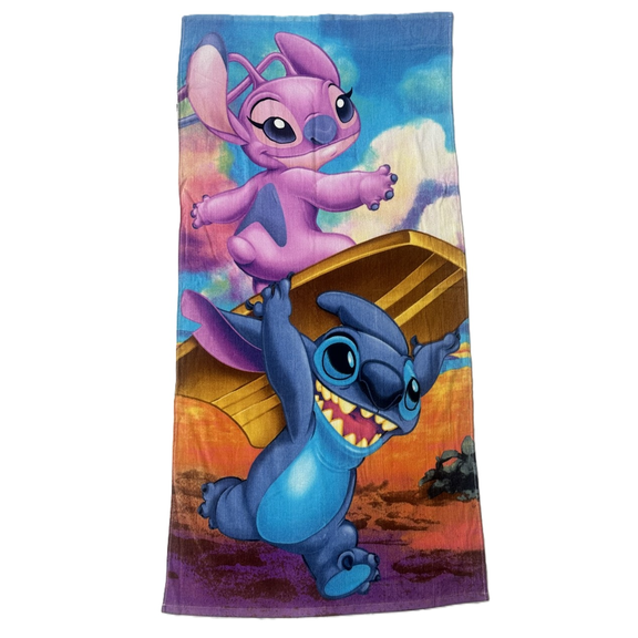 Disney Stitch Angel Surfers Beach Towel