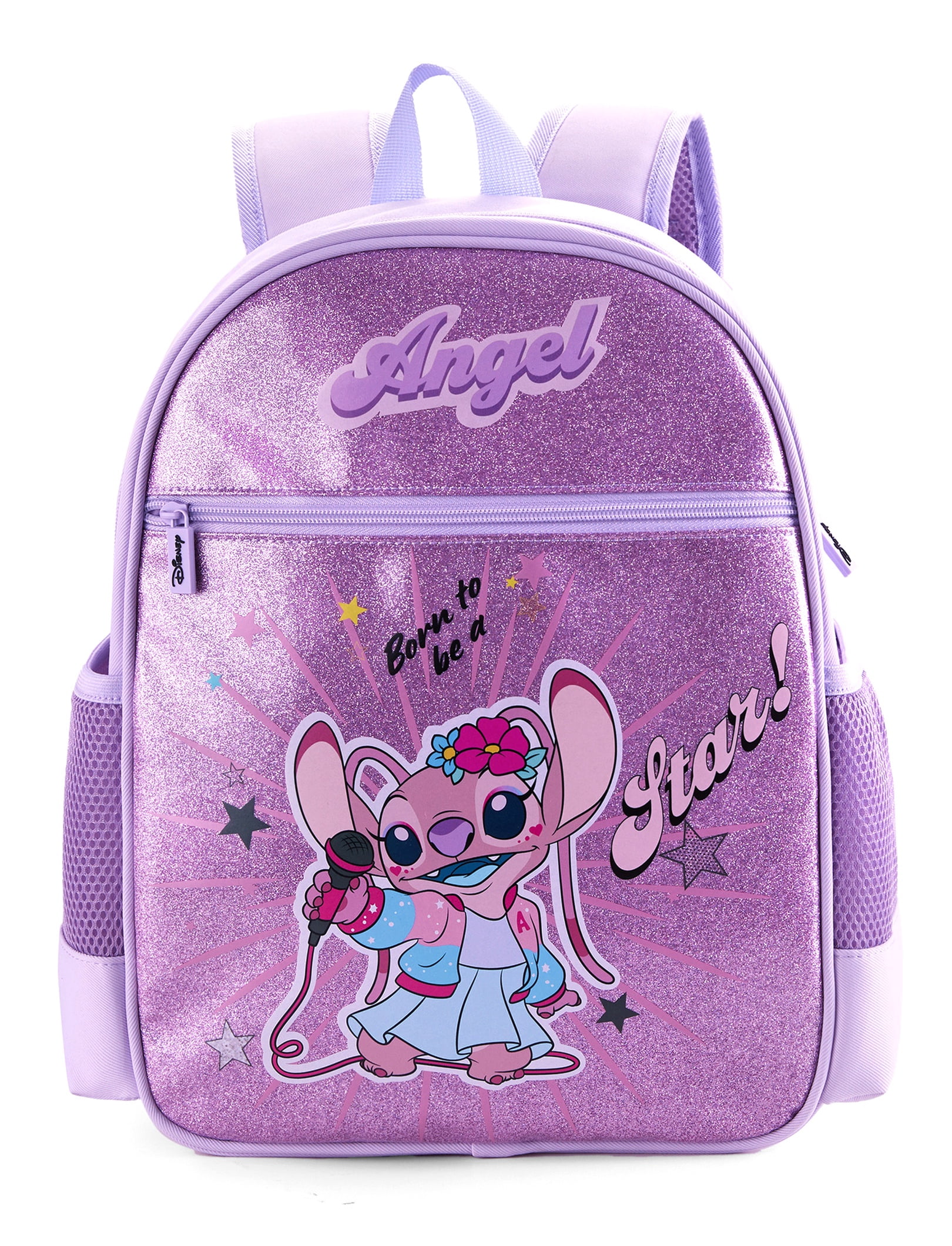 Disney Stitch Angel Girls Cute Backpack Water Resistant Toddler Backpack School Kids Elementary Bookbag