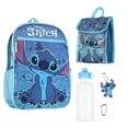 thumbnail image 1 of Disney Stitch Backpack 16" Shimmer Character 5 Piece Set Bookbag with Detachable Insulated Lunch Box, 1 of 5