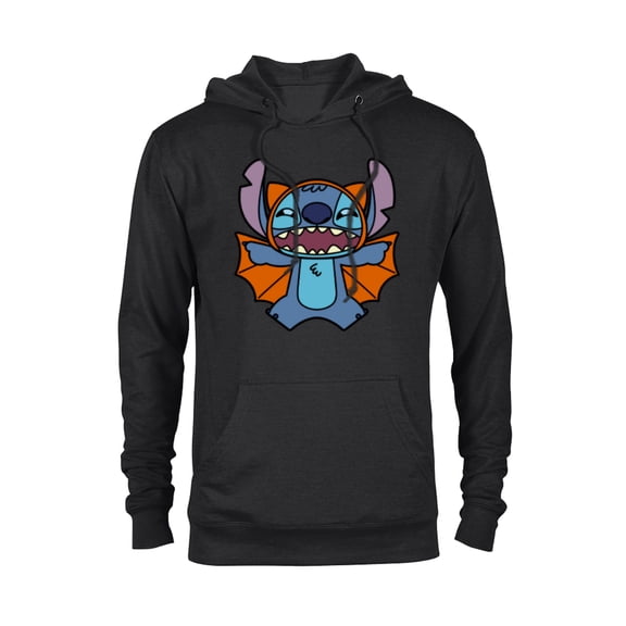 Disney Stitch Bat Halloween Costume - Pullover Hoodie for Adults - Customized-Black