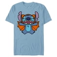 thumbnail image 1 of Disney Stitch Bat Halloween Costume - Short Sleeve Blended T-Shirt for Adults - Customized-Ocean Blue, 1 of 5