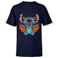 thumbnail image 1 of Disney Stitch Bat Halloween Costume - Short Sleeve T-Shirt for Kids - Customized-Athletic Navy, 1 of 5
