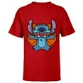 thumbnail image 1 of Disney Stitch Bat Halloween Costume - Short Sleeve T-Shirt for Kids - Customized-Red, 1 of 5