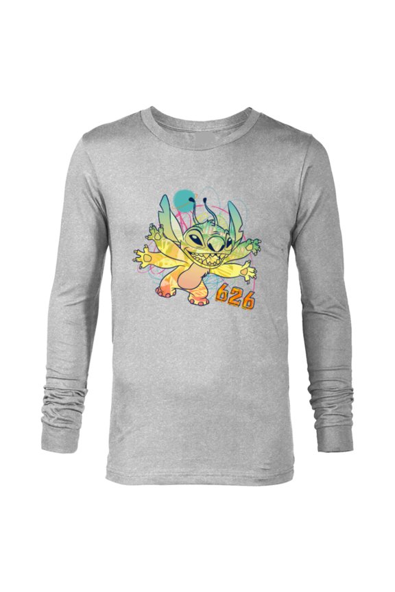 Stitch Beach Vibes 626 Alien Fun in the Sun - Long Sleeve T-Shirt for Men - Customized-Athletic Heather