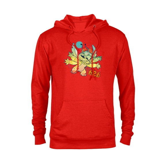 Disney Stitch Beach Vibes 626 Alien Fun in the Sun - Pullover Hoodie for Adults - Customized-Red