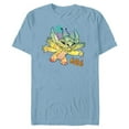 thumbnail image 1 of Disney Stitch Beach Vibes 626 Alien Fun in the Sun - Short Sleeve Blended T-Shirt for Adults - Customized-Ocean Blue, 1 of 5