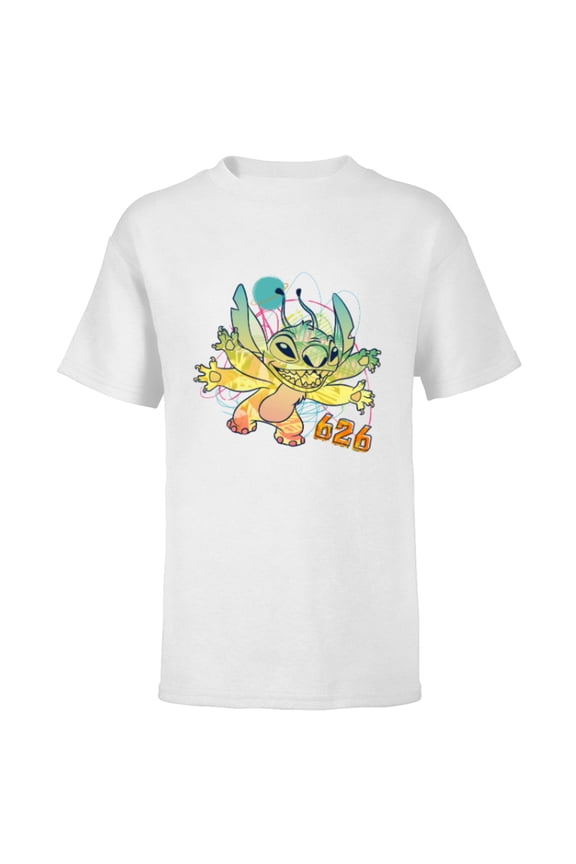Stitch Beach Vibes 626 Alien Fun in the Sun - Short Sleeve T-Shirt for Kids - Customized-White
