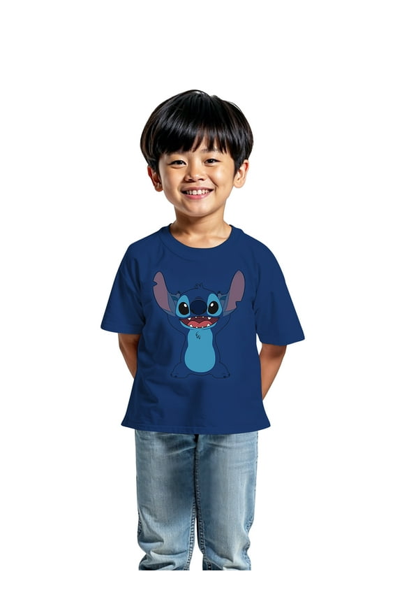 Stitch Boys Short Sleeve Belly Graphic Costume T-Shirt, Sizes 4-18