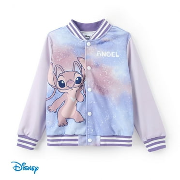 Disney Stitch Boys Girls Bomber Jackets Tie Dye Varsity Graphic Lightweight Sweatshirts Sizes 6-14