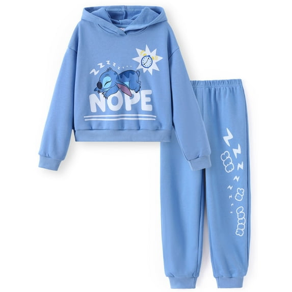 Disney Stitch Boys Girls Sweatshirts Graphic Hoodies and Joggers Sweatpants 2 Pieces Outfits Sets 6-7Y