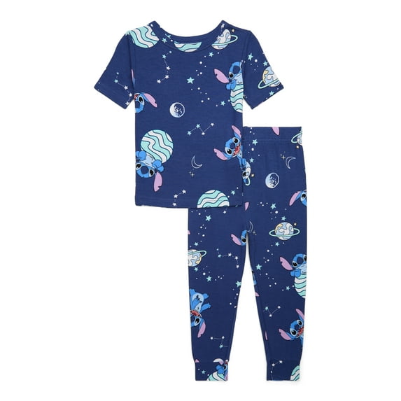 Disney Stitch Boys Graphic Pajama Top and Bottoms Set, 2-Piece, Sizes 4-10