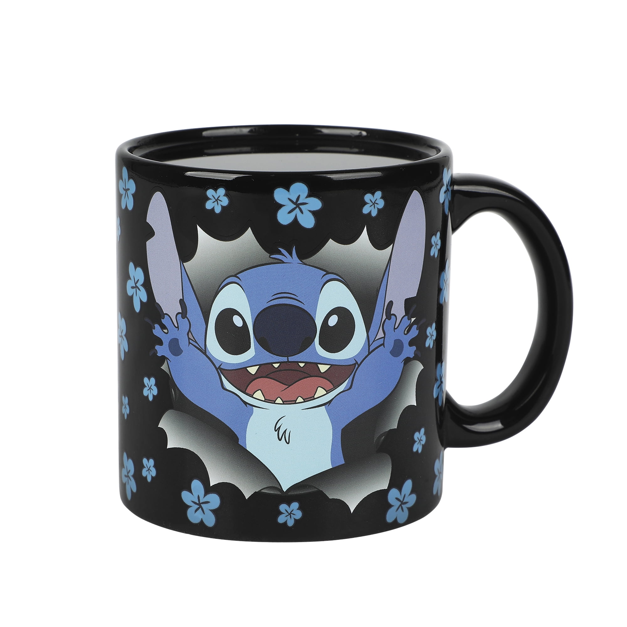 Disney Stitch Breaking Barrier 16 Oz Heat-Reactive Black Ceramic Mug