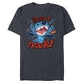 thumbnail image 1 of Disney Stitch Built for Trouble - Short Sleeve Blended T-Shirt for Adults - Customized-Navy Heather, 1 of 5