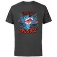 thumbnail image 1 of Disney Stitch Built for Trouble - Short Sleeve Cotton T-Shirt for Adults - Customized-Charcoal, 1 of 5