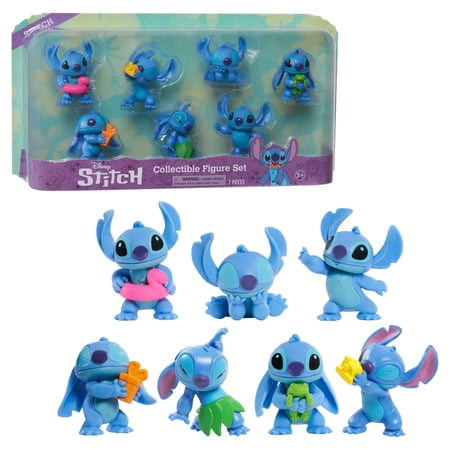 Disney Stitch Collectible Figure Set, Officially Licensed Kids Toys for Ages 3 Up, Gifts and Presents