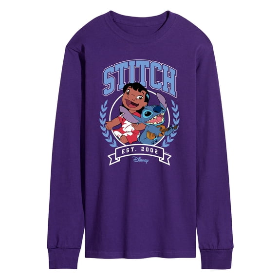 Disney - Stitch Collegiate Group Men's Long Sleeve Graphic T-Shirt