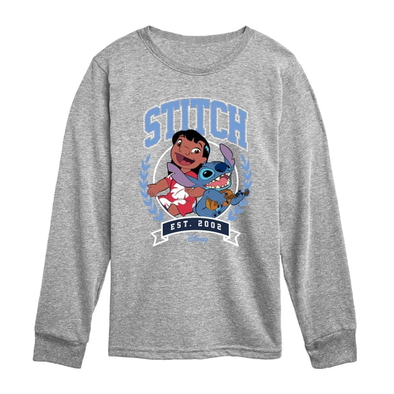 Disney - Stitch Collegiate Group - Youth Long Sleeve Graphic T-Shirt