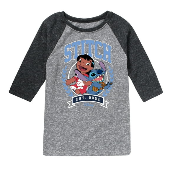 Disney - Stitch Collegiate Group - Youth Raglan T-Shirt