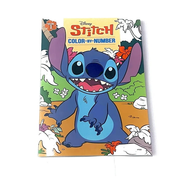 Disney Stitch Color By Number 16 pages