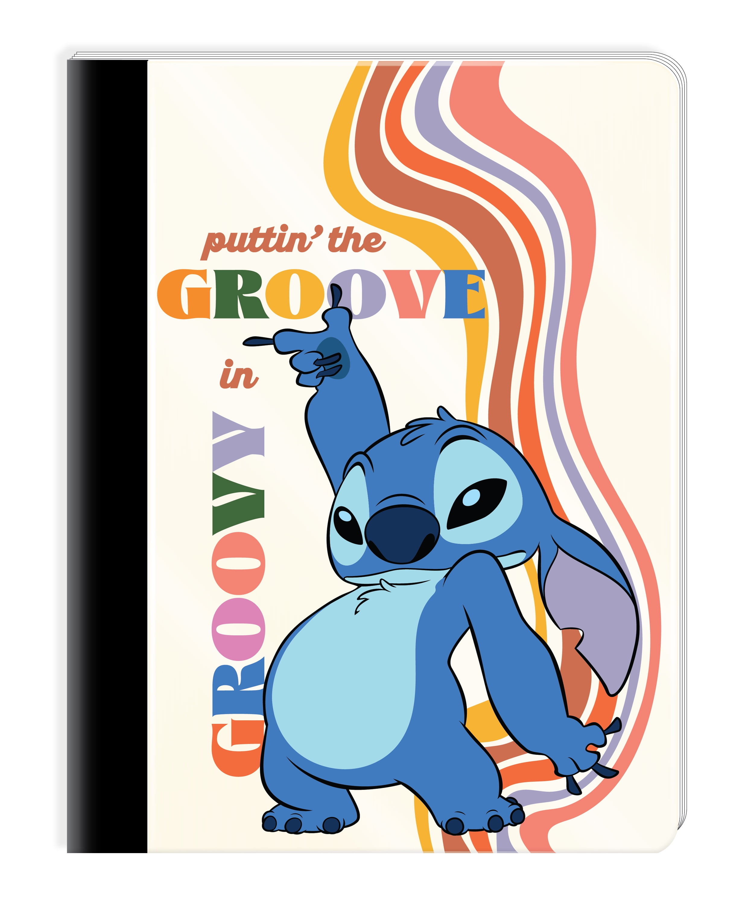 Disney Stitch Composition Writing Notebook, 9.75 in, 80 Sheets, Wide Rule, Multi-Color