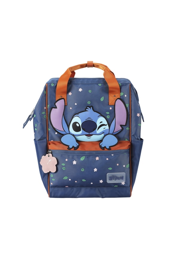 Disney Stitch Convertible Backpack and Crossbody Bag with Adjustable Straps