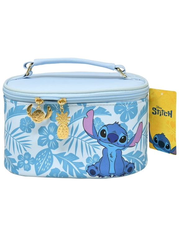Stitch Cosmetics Vanity Pouch Bag Make Up Tote Authentic Metal Charm