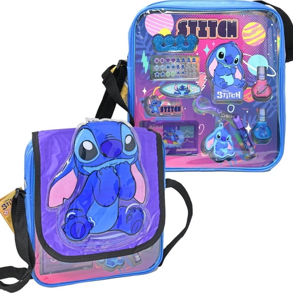 Disney Stitch Cosmetics in Bag with Strap