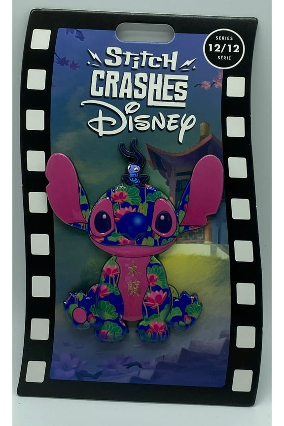 Stitch Crashes Mulan Mushu Pin Limited New with Card