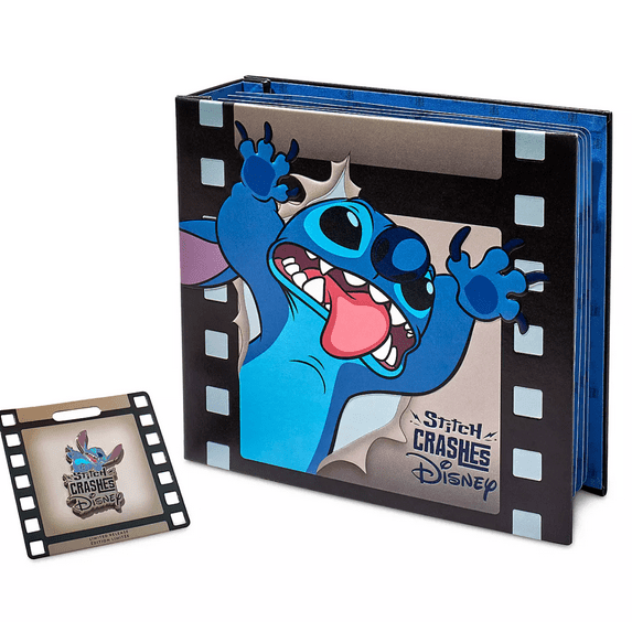 Disney Stitch Crashes Pin Holder with Pin Limited Release New