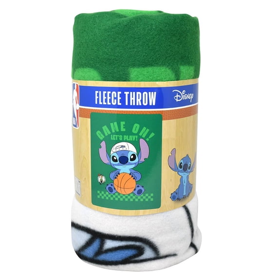 Disney Stitch DIS-NBA 45X60 Fleece Throw Blanket Game Play - Celtics