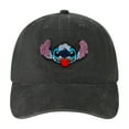 thumbnail image 1 of Disney Stitch Baseball Hat, Cotton Twill Adjustable Unisex Baseball Cap, Black, One Size, 1 of 5