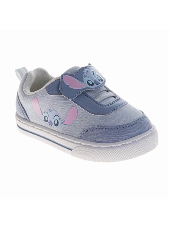 Toddler Girl Shoes Hook & Loop Fashion Sneakers, Medium Flat Heel Round Toe Blue, Size 9