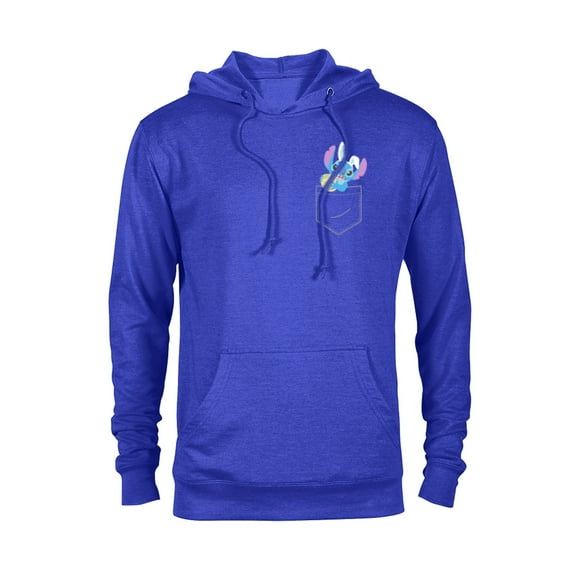Disney Stitch Easter Egg and Bunny Ears Corner Pocket Art - Pullover Hoodie for Adults - Customized-Royal