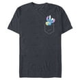 thumbnail image 1 of Disney Stitch Easter Egg and Bunny Ears Corner Pocket Art - Short Sleeve Blended T-Shirt for Adults - Customized-Navy Heather, 1 of 5