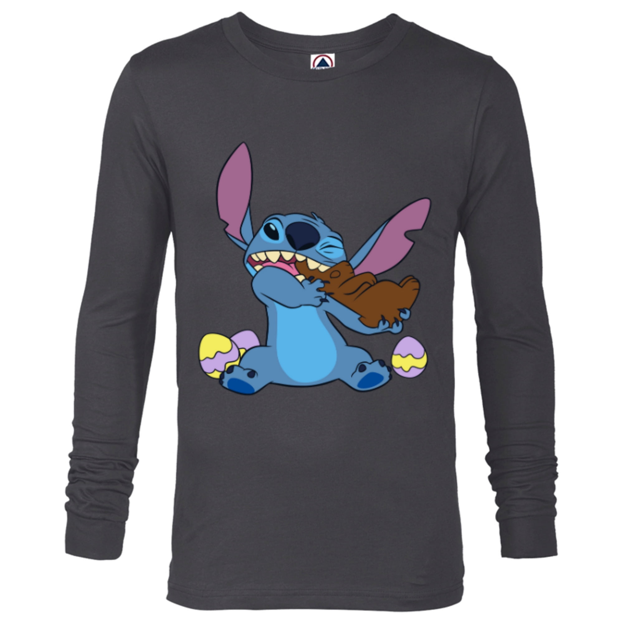 Disney Stitch Eats Chocolate Bunny Easter - Long Sleeve T-Shirt for Men ...