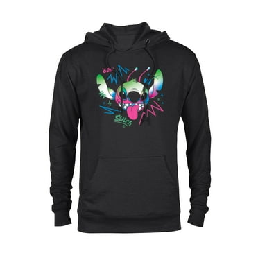 Disney Stitch Electric Alien Experiment 626 Wild Freestyle- Pullover Hoodie for Adults - Customized-Black