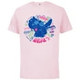 thumbnail image 1 of Disney Stitch Embrace the Weird Freestyle Alien Street Tags- Short Sleeve Cotton T-Shirt for Adults - Customized-Soft Pink, 1 of 5