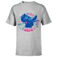 thumbnail image 1 of Disney Stitch Embrace the Weird Freestyle Alien Street Tags- Short Sleeve T-Shirt for Kids - Customized-Athletic Heather, 1 of 5