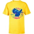 thumbnail image 1 of Disney Stitch Embrace the Weird Freestyle Alien Street Tags- Short Sleeve T-Shirt for Kids - Customized-Yellow, 1 of 5